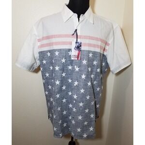 Free Planet Mens 3X Red White Blue American Flag Short Sleeve Patriotic Shirt